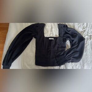 Abercrombie and Fitch Corset Fit Top with Chiffon Sleeves